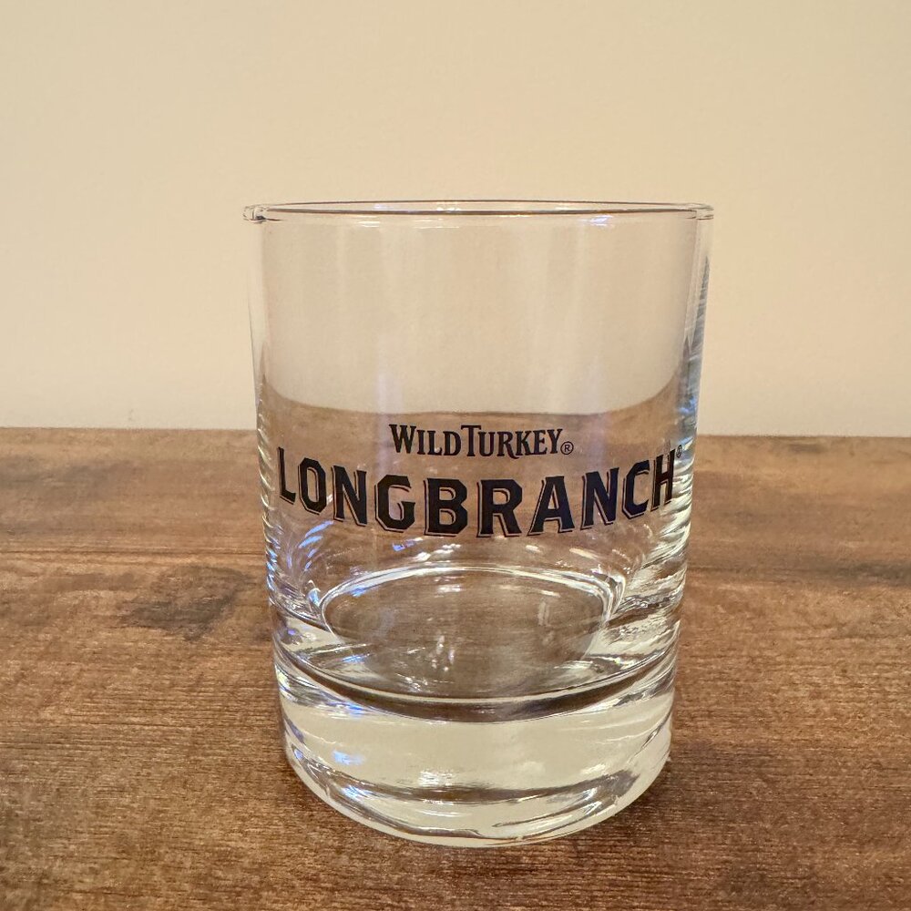 Wild Turkey Longbranch Whiskey Rocks Glass Clear Bourbon Theme